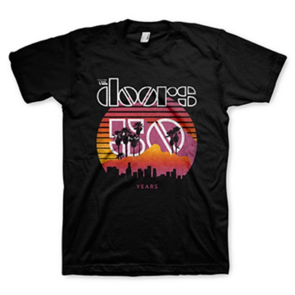 The Doors 50 Years Sunset Graphic Band Tee Shirt Black Unisex 2XL NWT